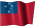 Small animated Samoan flag graphic for a white background