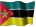 Small animated Mozambican flag clip art for a white background